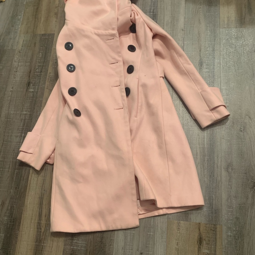 Pink midi coat $35 24 in shoulder to cuff 35 in shoulder to hem